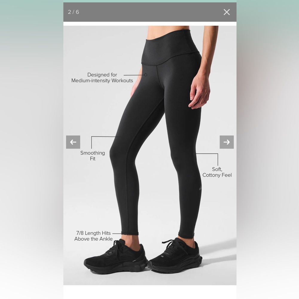 Alo Black Women's 7/8 Airbrush Leggings